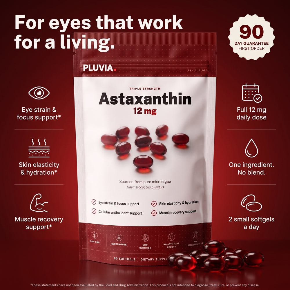 Pluvia Astaxanthin 12 mg Softgels